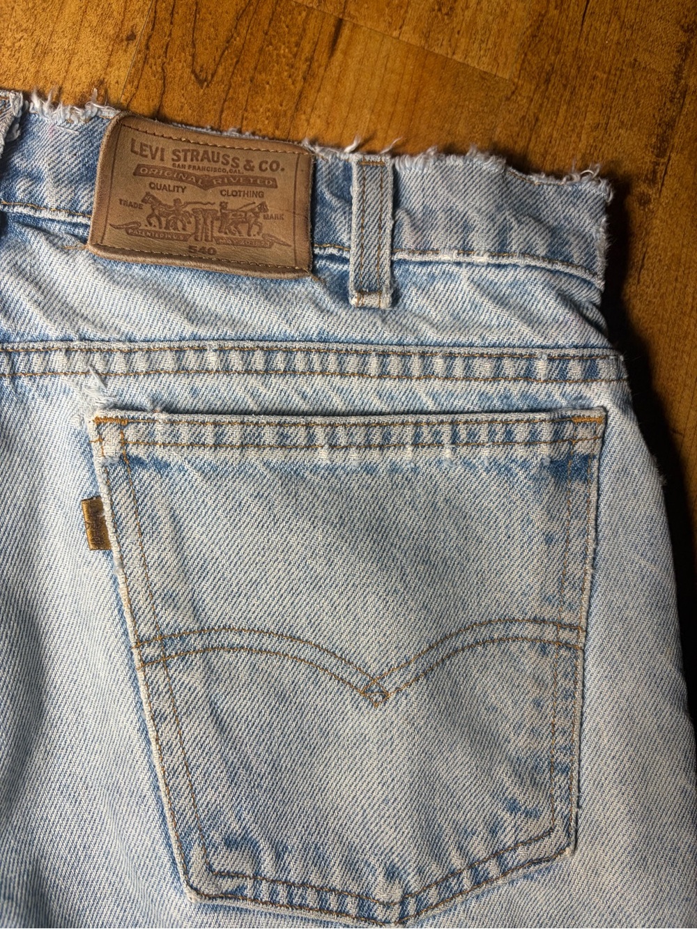 Vintage Orange Tab Levi's Men’s Denim Slim Straight Distressed Jeans